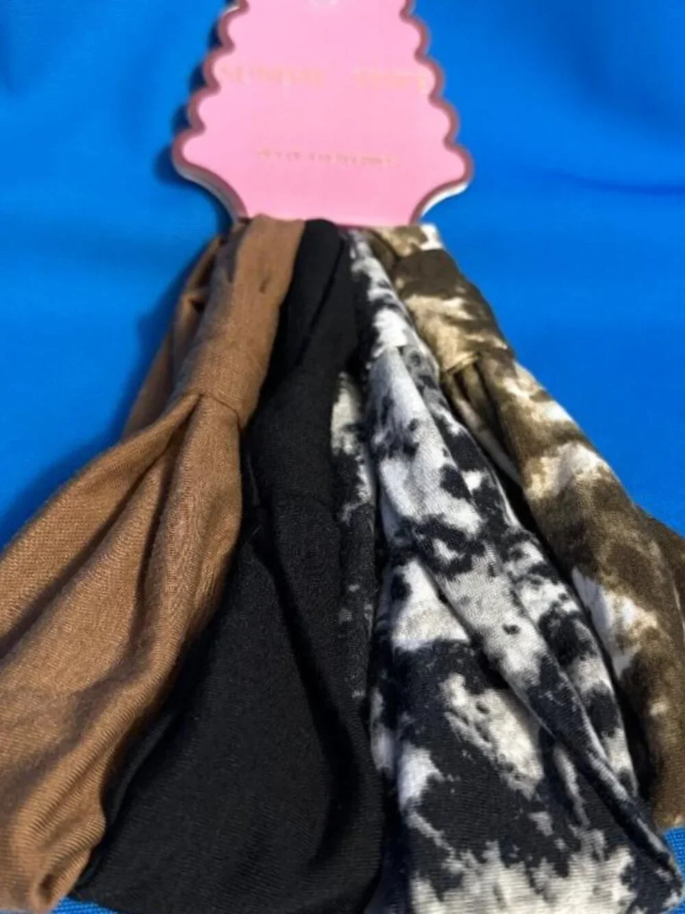 NEW SUNDAY STATE 4 PACK SET BEAUTIFUL HEADBANDS W/ SOLIDS & TIE DYED TYPE COLORS